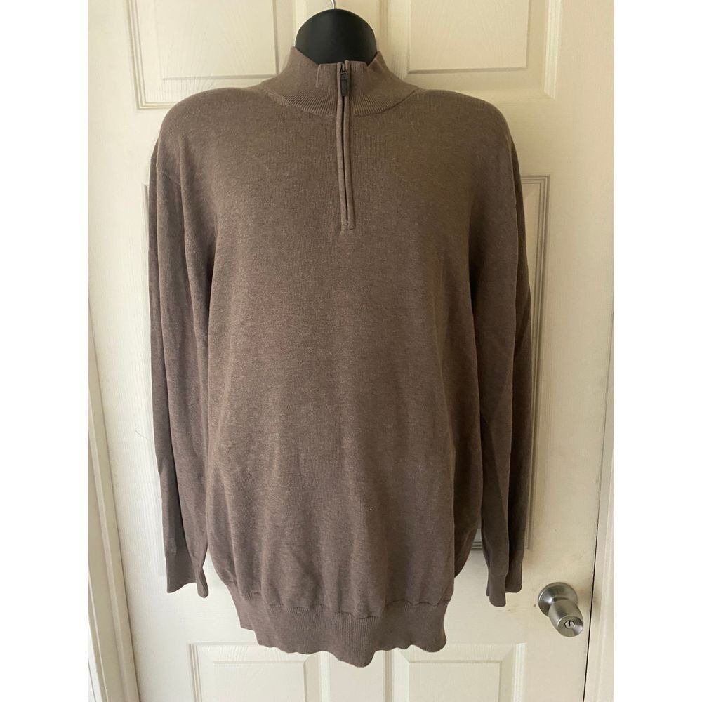 Jos. A.‎ Bank Men's Luxurious Brown Grandpacore Style Sweater Casual Comfort XXL